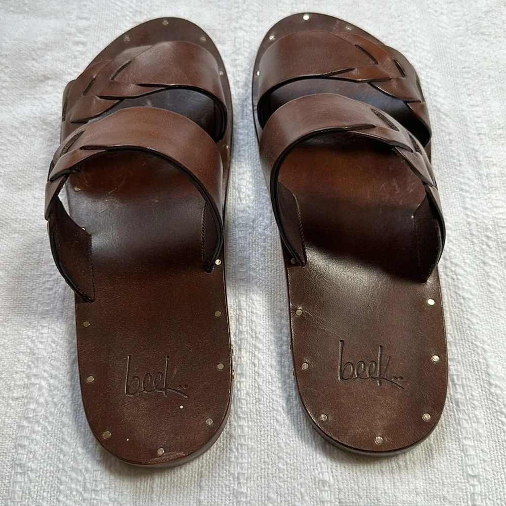 beek DARTER Chocolate Sandals, Size 7, EUC - Picture 4 of 13